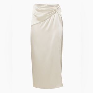 Babaton Artistry Satin Skirt NEW with Tag Matte Pearl Size 4